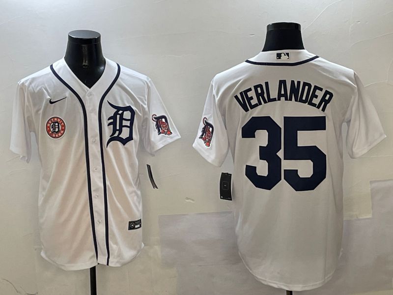 Men Detroit Tigers #35 Verlander White Game 2025 Nike MLB Jersey style 5